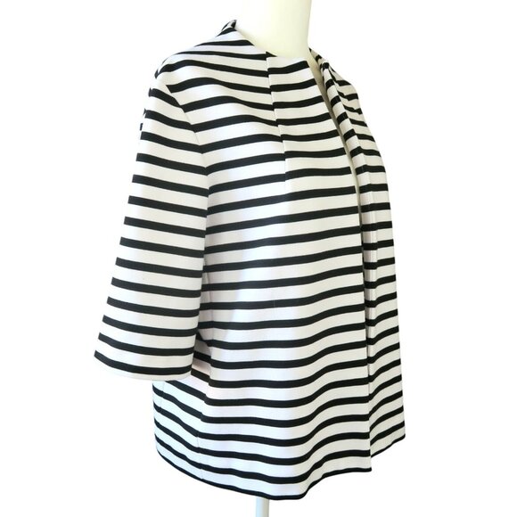 Chico’s Black & White Striped Ponte Jacket Size 1 (Fits Women’s 8) - Picture 6 of 11